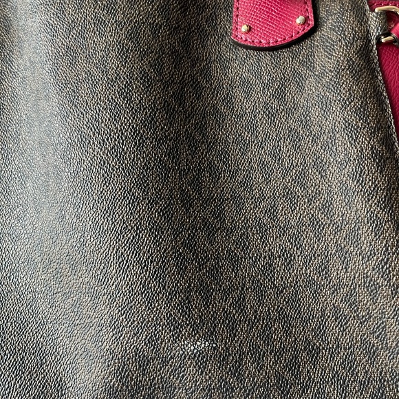 Michael Kors Burgundy/Brown Tote Bag - Picture 3 of 11